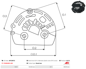 Capot alternateur APC3091S