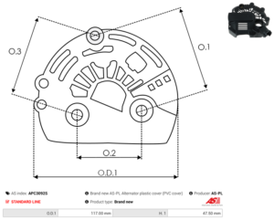 Capot alternateur APC3092S