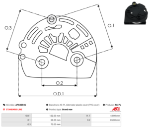 Capot alternateur APC3094S