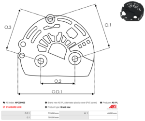 Capot alternateur APC3096S