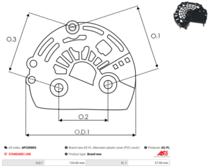 Capot alternateur APC0080S