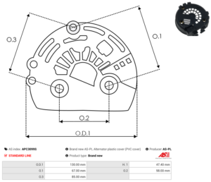 Capot alternateur APC3099S