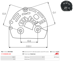 Capot alternateur APC3100S