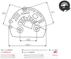 Capot alternateur APC3101S
