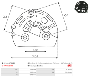 Capot alternateur APC4006