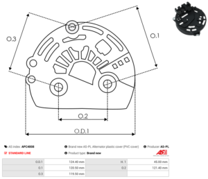 Capot alternateur APC4008