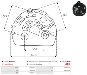Capot alternateur APC0081S