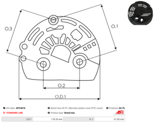 Capot alternateur APC4016