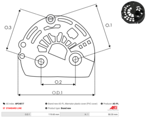 Capot alternateur APC4017