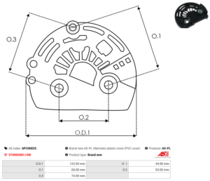 Capot alternateur APC0082S