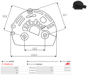 Capot alternateur APC4021