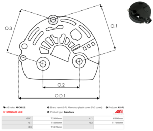 Capot alternateur APC4022