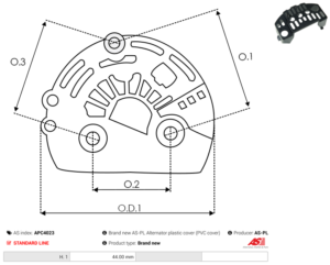 Capot alternateur APC4023