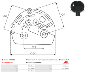 Capot alternateur APC4025S