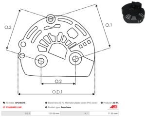 Capot alternateur APC4027S