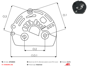 Capot alternateur APC0083S