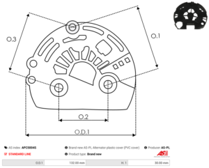 Capot alternateur APC5004S