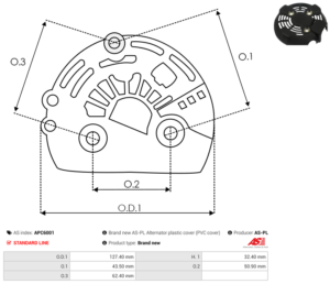 Capot alternateur APC6001