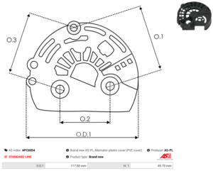 Capot alternateur APC6004