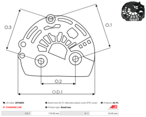 Capot alternateur APC6005