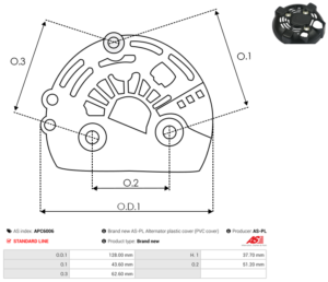 Capot alternateur APC6006