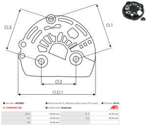 Capot alternateur APC6007
