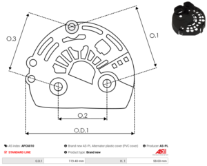 Capot alternateur APC6010