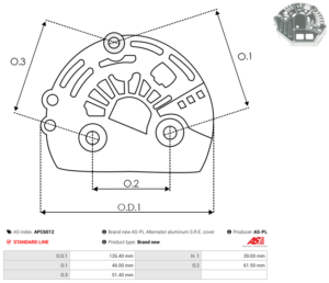 Capot alternateur APC6012