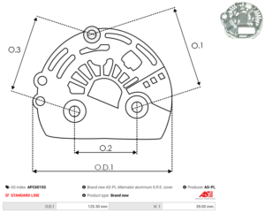 Capot alternateur APC6015S