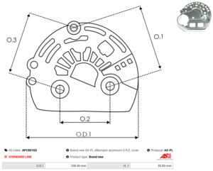 Capot alternateur APC6016S