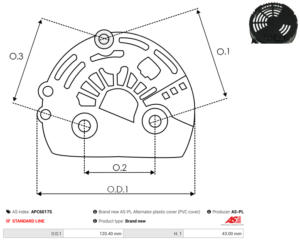Capot alternateur APC6017S