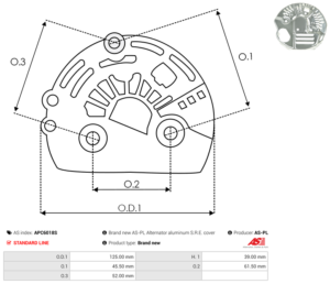 Capot alternateur APC6018S