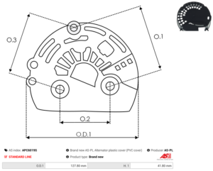 Capot alternateur APC6019S
