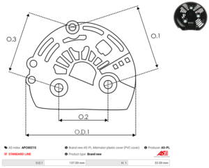 Capot alternateur APC6021S