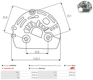 Capot alternateur APC6025S