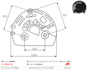 Capot alternateur APC6027S