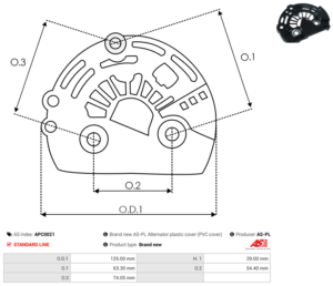 Capot alternateur APC0021