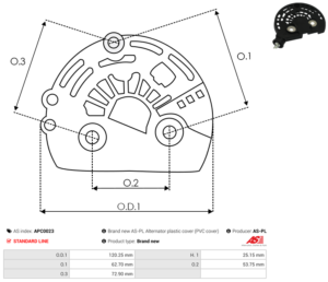 Capot alternateur APC0023