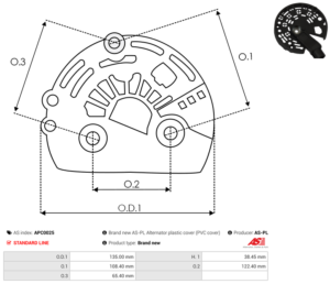Capot alternateur APC0025