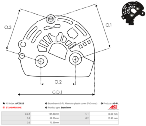 Capot alternateur APC0026