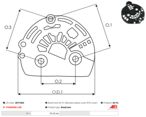Capot alternateur APC1004