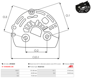 Capot alternateur APC0029
