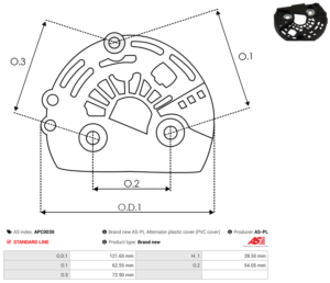 Capot alternateur APC0030
