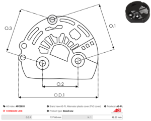 Capot alternateur APC0031