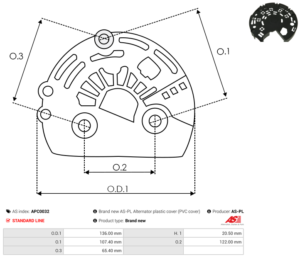 Capot alternateur APC0032