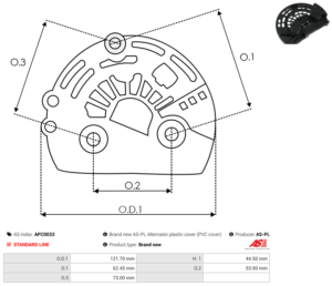 Capot alternateur APC0033