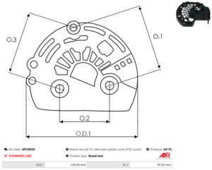 Capot alternateur APC0034