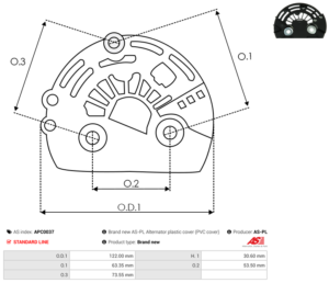Capot alternateur APC0037
