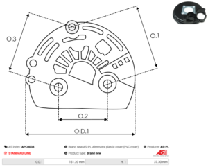 Capot alternateur APC0038