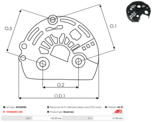 Capot alternateur APC0039S